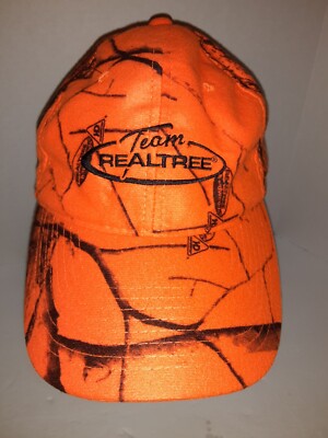 Team Realtree Hunter Orange Camo with Logo Hat Cap Adj Dicks