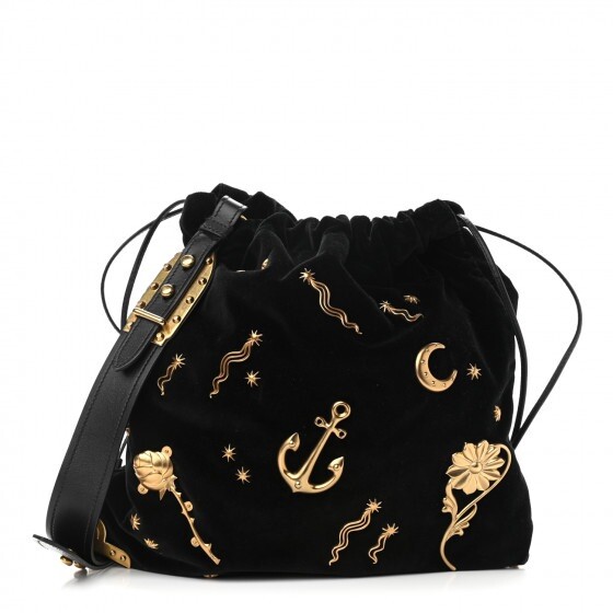 Prada Limited Edition Black Velvet Cahier Astrology Bag | eBay