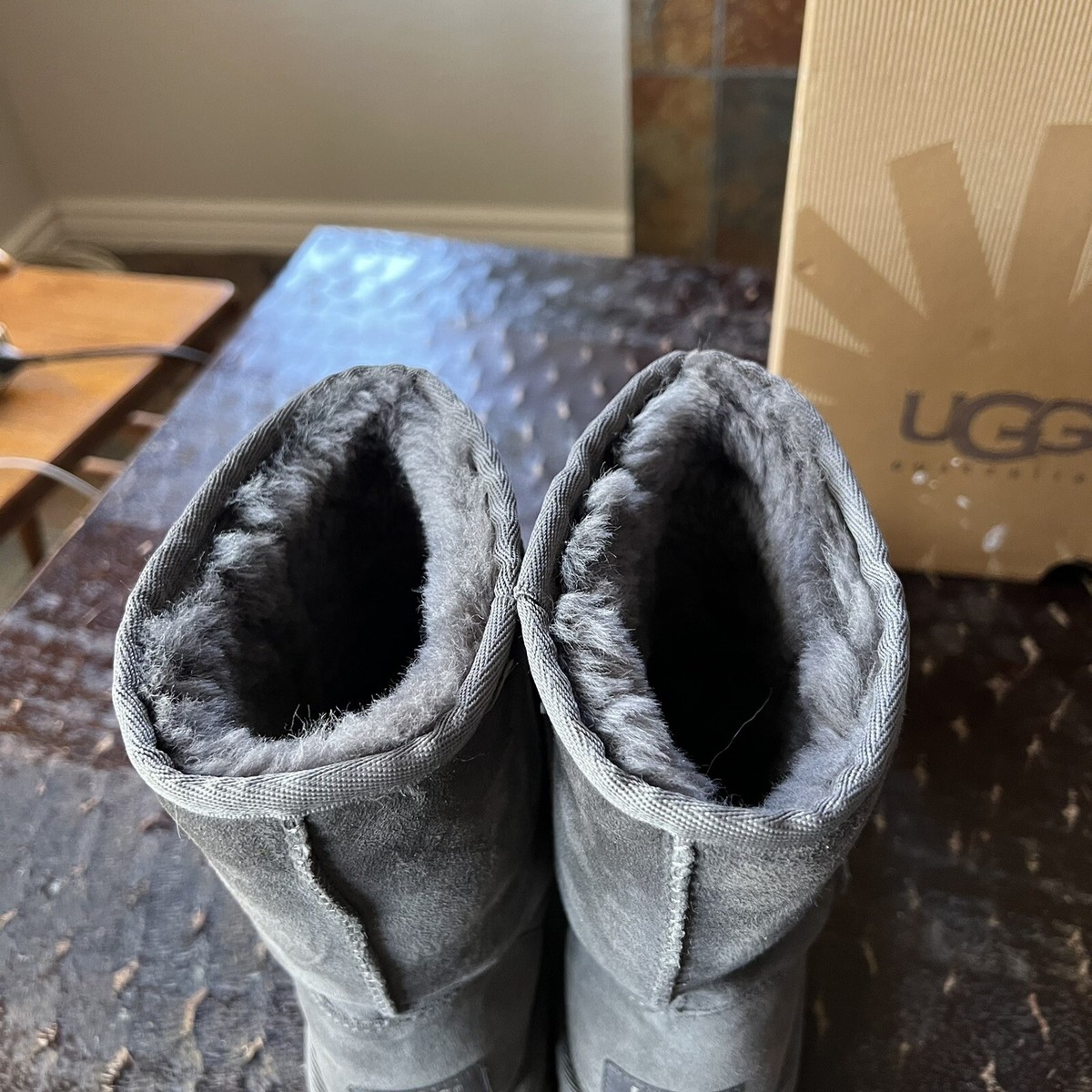 UGG Classic Short Grey Boot for Women Size 6 | eBay