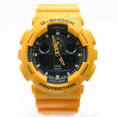 Casio G-Shock GA-100A-9A Yellow Large Standard Analog Digital
