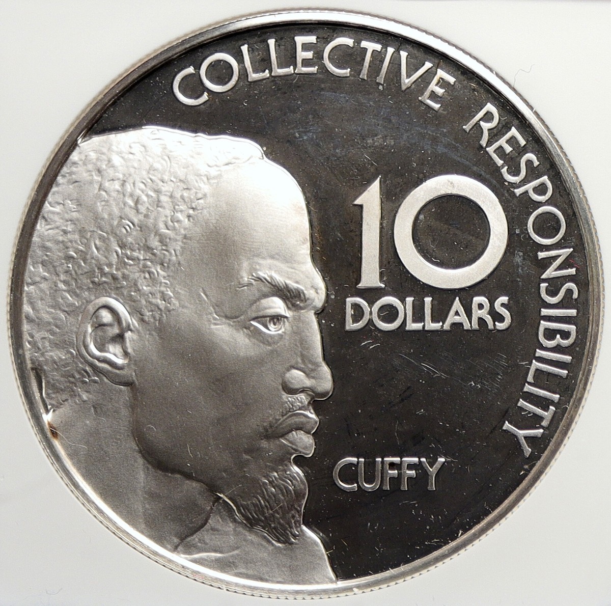 1979 GUYANA National HERO Cuffy KOFI KOFFI Old Proof Silver $10