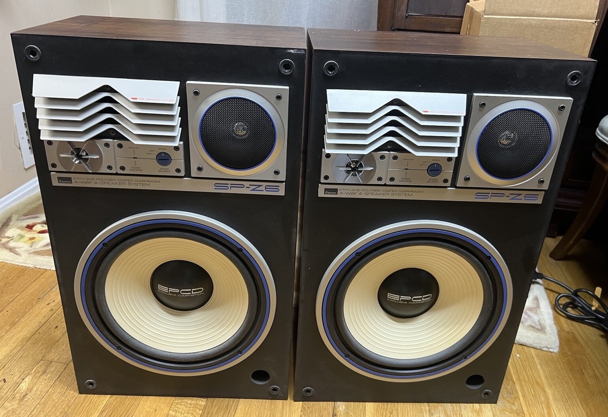 SANSUI SP-Z6 4-WAY 4-SPEAKER SYSTEM 12” Woofer - Pair L&R Speakers