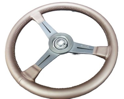 NARDI Genuine Classic Brown Leather Steering Wheel 365mm Land