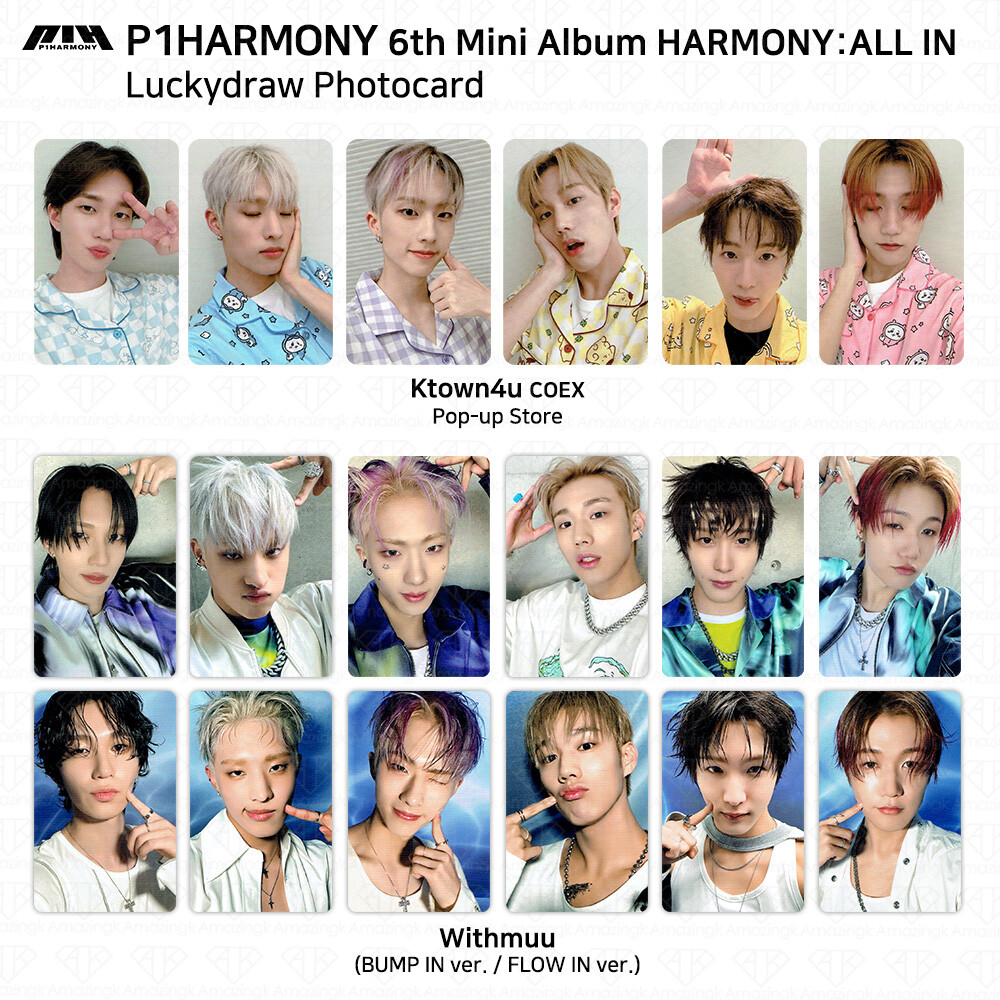 P1Harmony 6th Mini Album ALL IN Lucky Draw Photocard Ktown4u