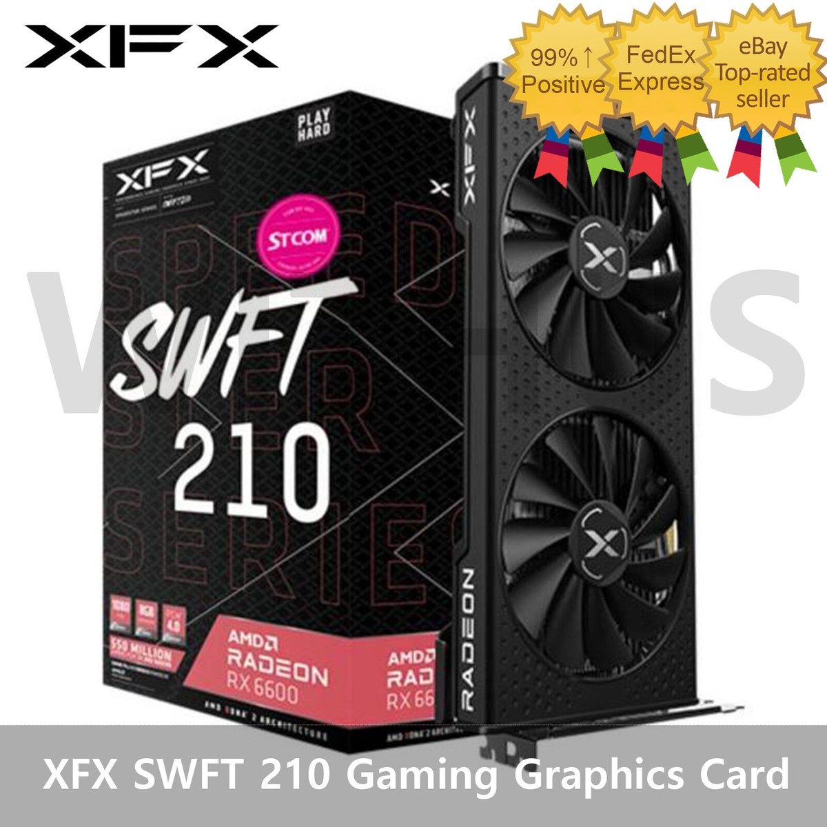 XFX SWFT 210 Radeon RX 6600 CORE D6 8GB Gaming Graphics Card