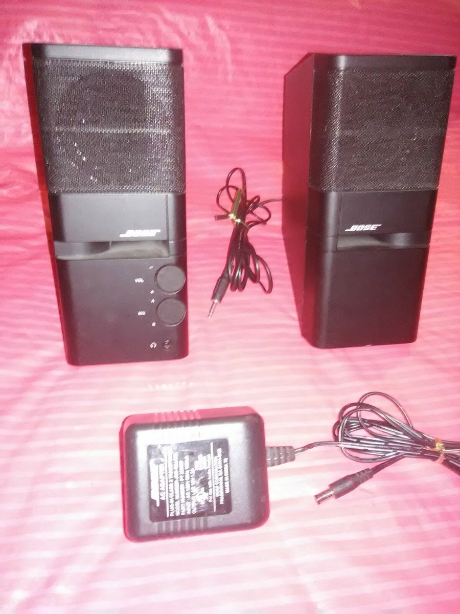 BOSE MediaMate Black Computer Bookshelf Desk Speakers Model 262885