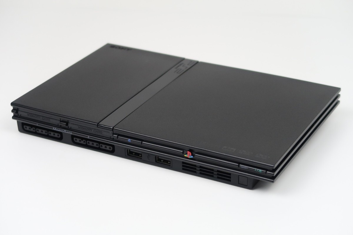 Sony Playstation 2 PS2 Slim Console Black SCPH-77000 CB Box F/S