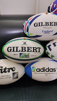 Rugby World Cup BUNDLE OF 10 Official Match Balls - 1987 to 2023