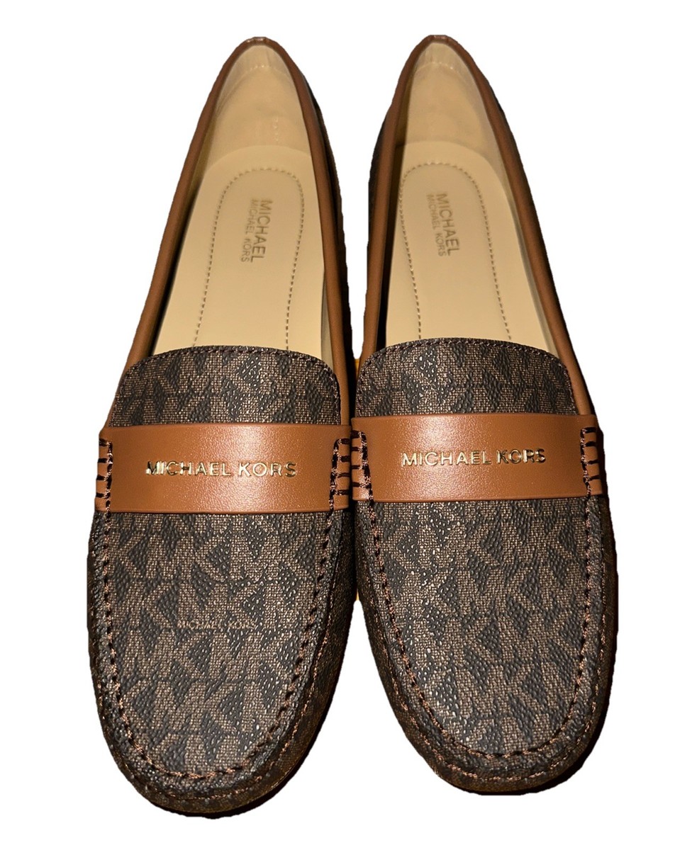 Michael Kors Women's MK Signature Felicia Moccasin Driver Flat