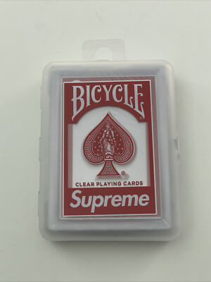 Supreme Bicycle Clear Playing Cards Red (FW20) Brand New Sealed