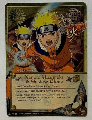 NARUTO CCG TCG NARUTO UZUMAKI & SHADOW CLONE SUPER RARE CARD | eBay