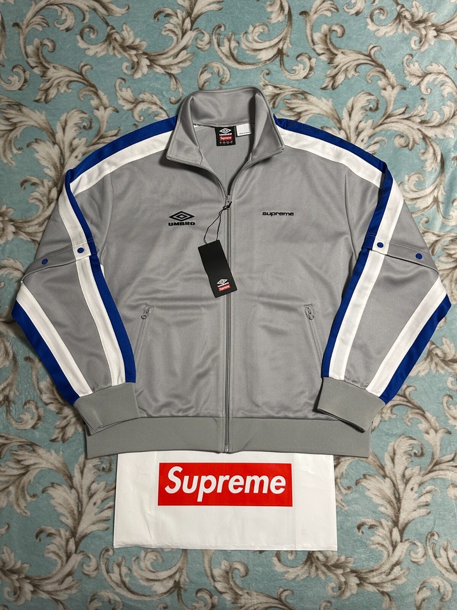 SUPREME UMBRO SNAP SLEEVE JACKET (LARGE) (LIGHT GREY) SS23 TRACK