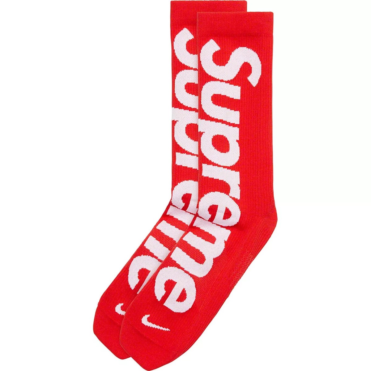 Brand New Original Supreme Mens Nike Lightweight Crew Socks - Red