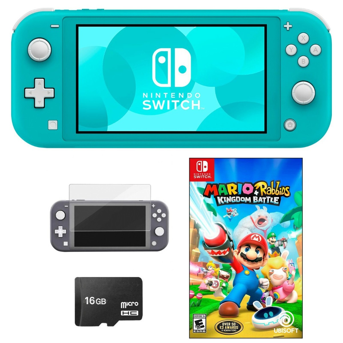 Nintendo Switch Lite Mario Rabbids Bundle + BONUS ITEMS PICK COLOR