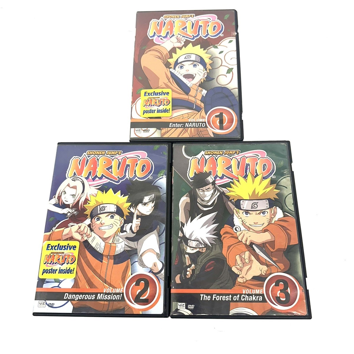 Naruto Shonen Jump's Volume 1-3 DVD Set | eBay