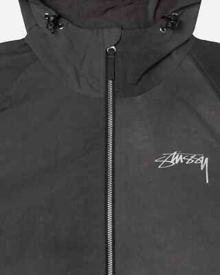 Stussy WAVE DYE BEACH SHELL Windbreaker Jacket - Black size XL | eBay