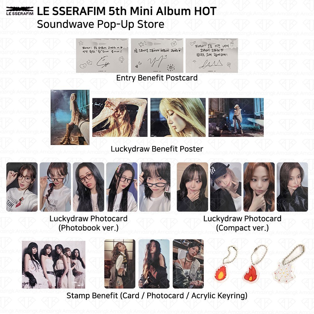 Le Sserafim 5th Mini Album HOT Soundwave POPUP STORE Luckydraw