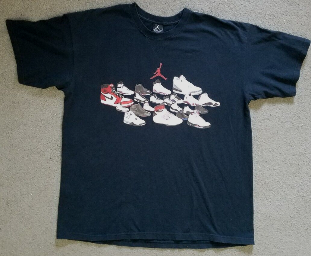 Jordan Jumpman Air Jordan History T Shirt XL mid 2000s 21 Model