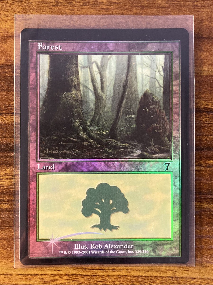 MTG✨FOREST FOIL✨7th Edition MINT Basic Land 2001 Rob Alexander
