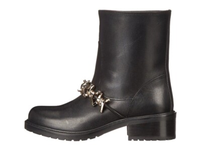 DSQUARED2 Womens Flat Ankle Boot Black leather SZ 37 | eBay