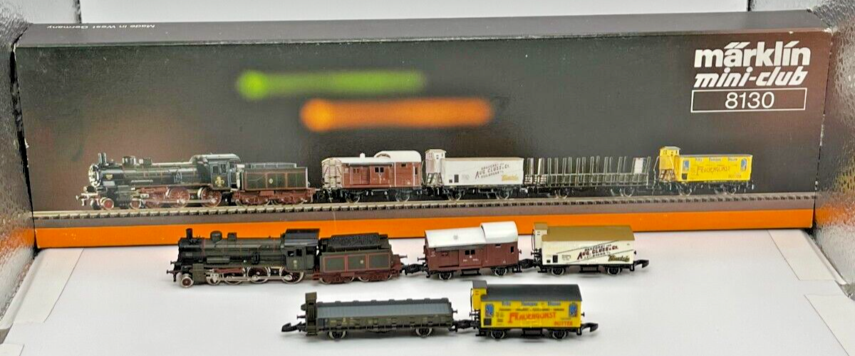Z Scale Marklin Mini-Club 8130 Prussian Steam Locomotive Set