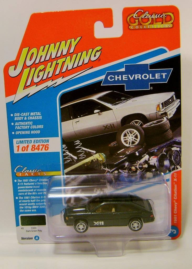 1981 '81 CHEVY CITATION X-11 V/A CLASSIC GOLD R3 JOHNNY LIGHTNING