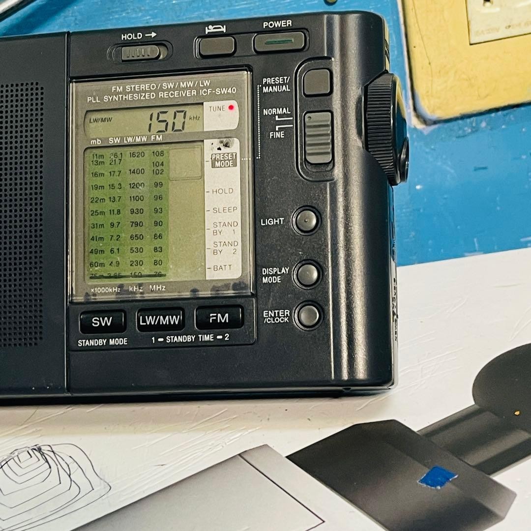 Used Sony ICF-SW40 Portable World Band Pocket Shortwave Radio