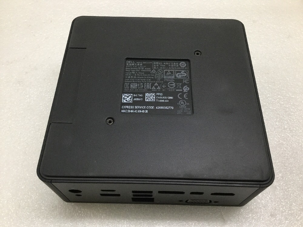 Genuine Dell Thunderbolt Dock USB Type-C 0J5C6 TB16 K16A