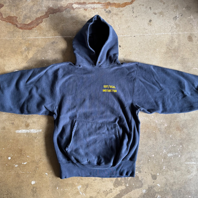 80s VINTAGE CHAMPION REVERSE WEAVE HOODED SWEATSHIRT L U.S. NAVY