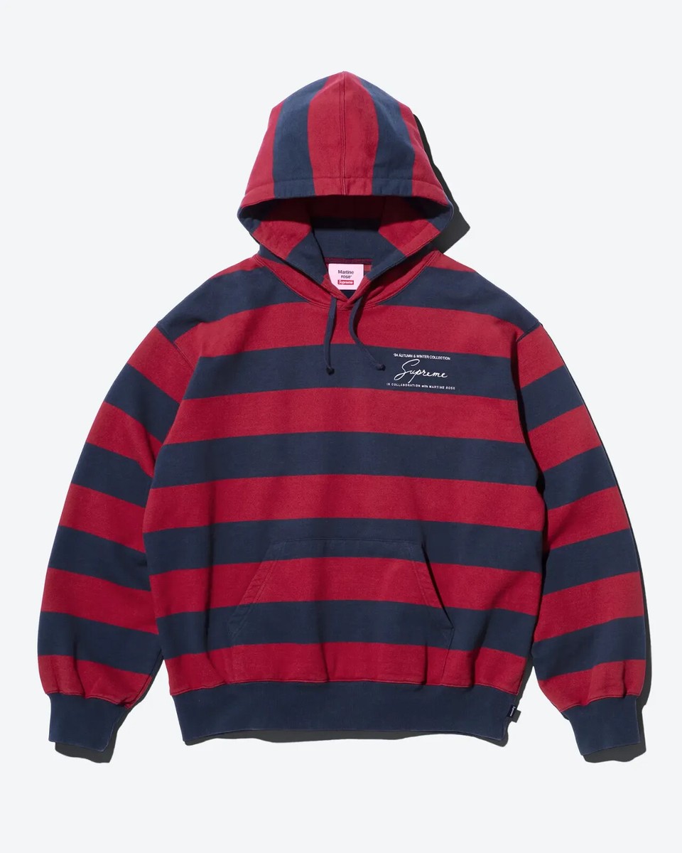 Supreme x Martine Rose Hooded Sweatshirt Black Navy Red 2colors