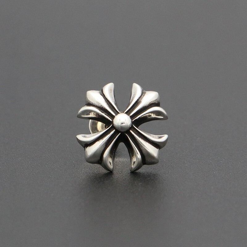 Chrome Hearts SV925 Cross Stud Earrings Large H 1.55 × W 1.55 cm