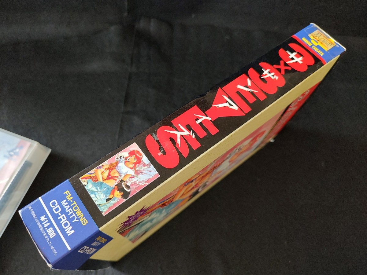 3×3 EYES FM TOWNS Marty Game, Disk, w/Manual and Box set, Working