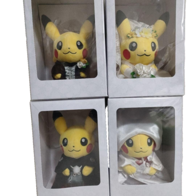 Pokemon Center Original Garden Wedding Pikachu Bride + Groom Plush