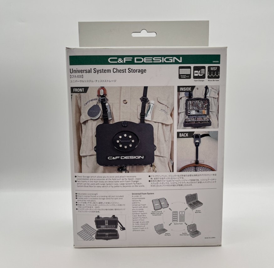 C&F DESIGN CFA-830 Universal System Chest Storage Fly Tippet