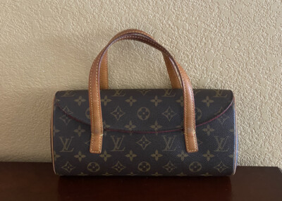 LOUIS VUITTON Monogram Sonatine Clutch Handbag Double Top Handle