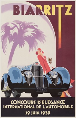 Biarritz 1939 International Auto Fair Vintage Art Deco Car