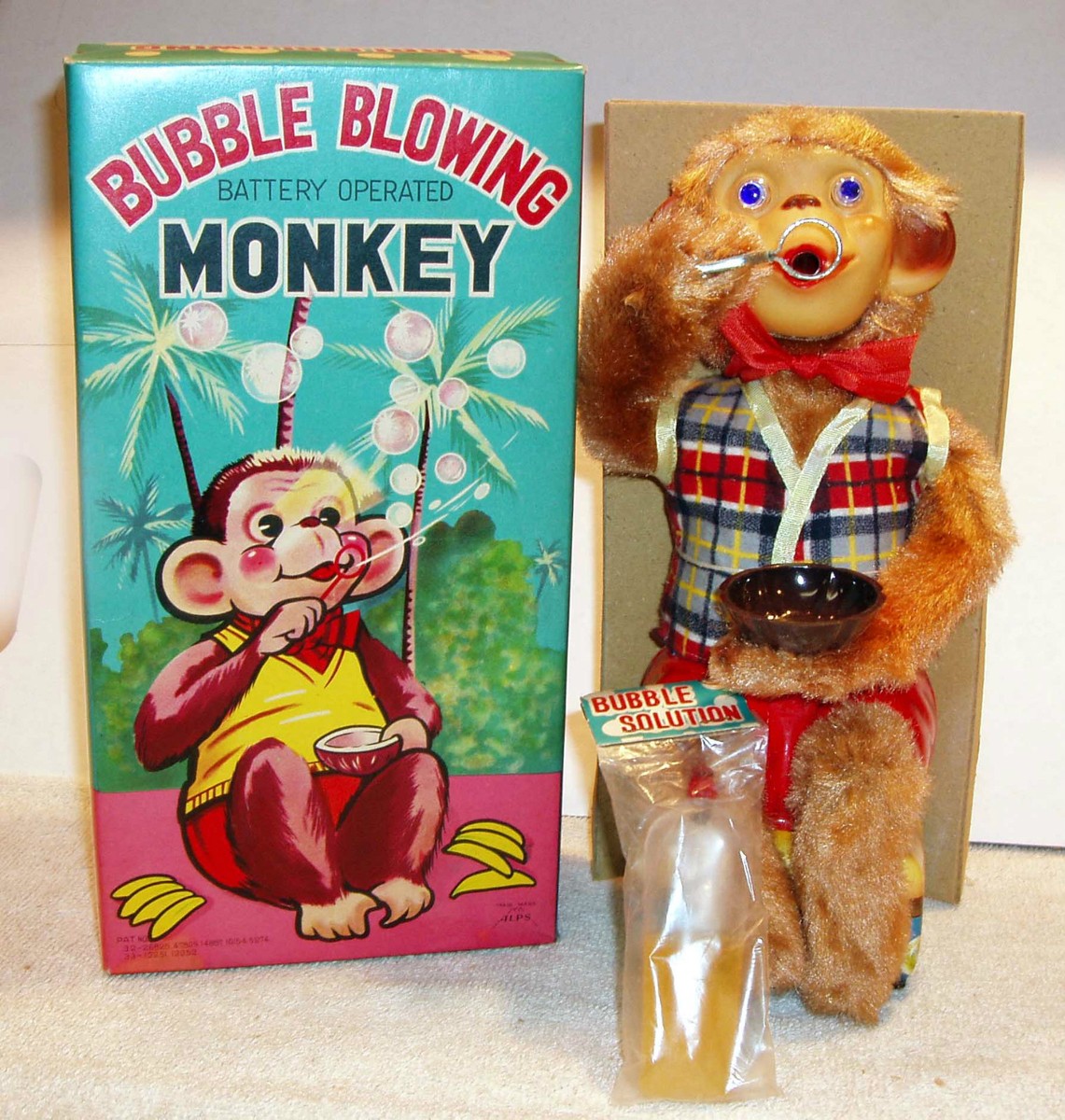Bubble Blowing Monkey © 1950s Alps NOS | eBay