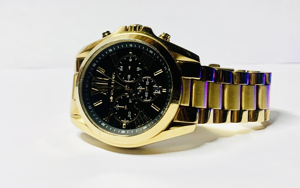 Michael Kors MK5739 Bradshaw Black Dial Gold Tone Chrono Women