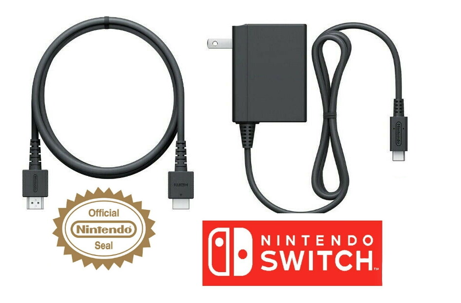 Official Nintendo Switch AC Adapter by Nintendo & HDMI Cable