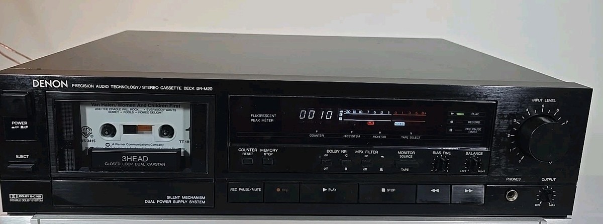 DENON DR-M20 CASSETTE DECK 3 HEAD PROFESSIONALLY SERVICED VIDEO