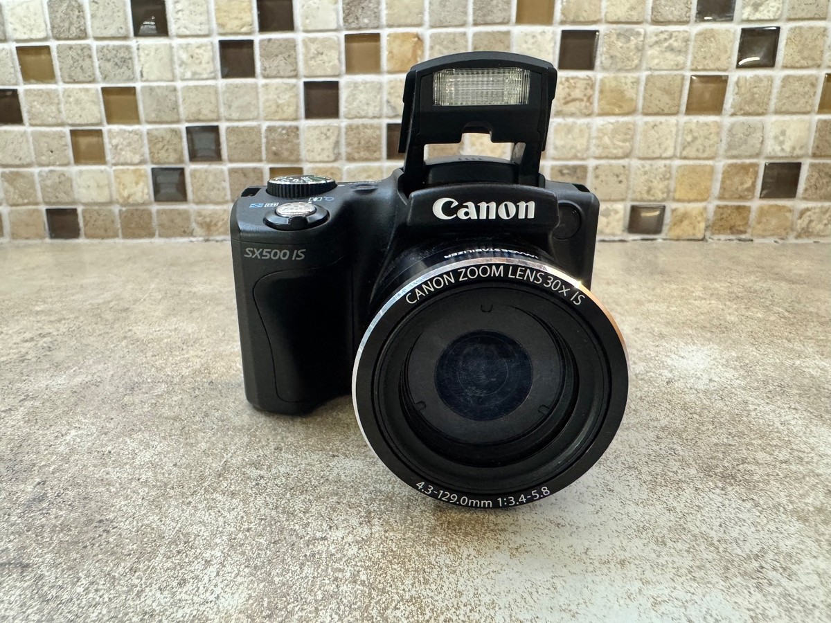 Canon PowerShot SX500 IS 16.0MP Digital Camera - Black for sale