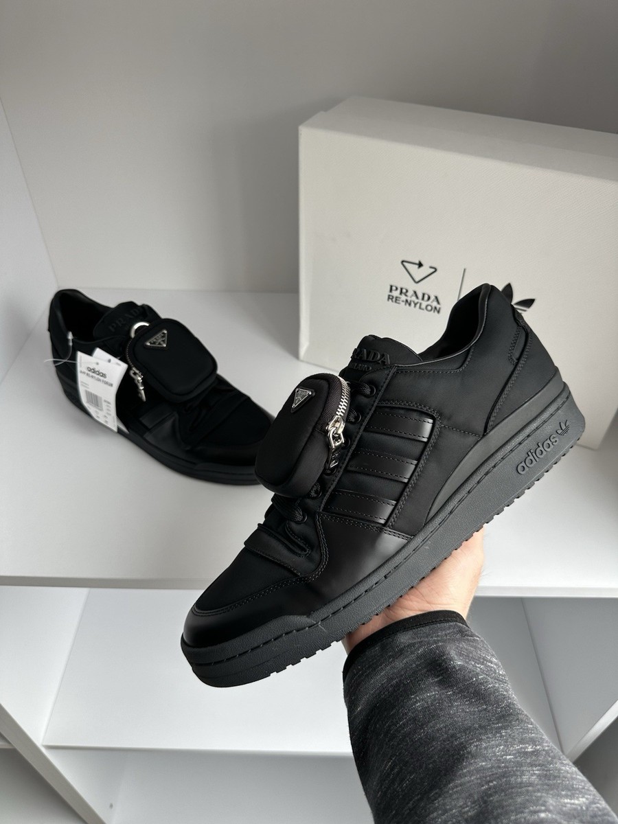 Prada x Adidas Re-Nylon Forum Black Low Sneakers US 6.5 GY7043 | eBay