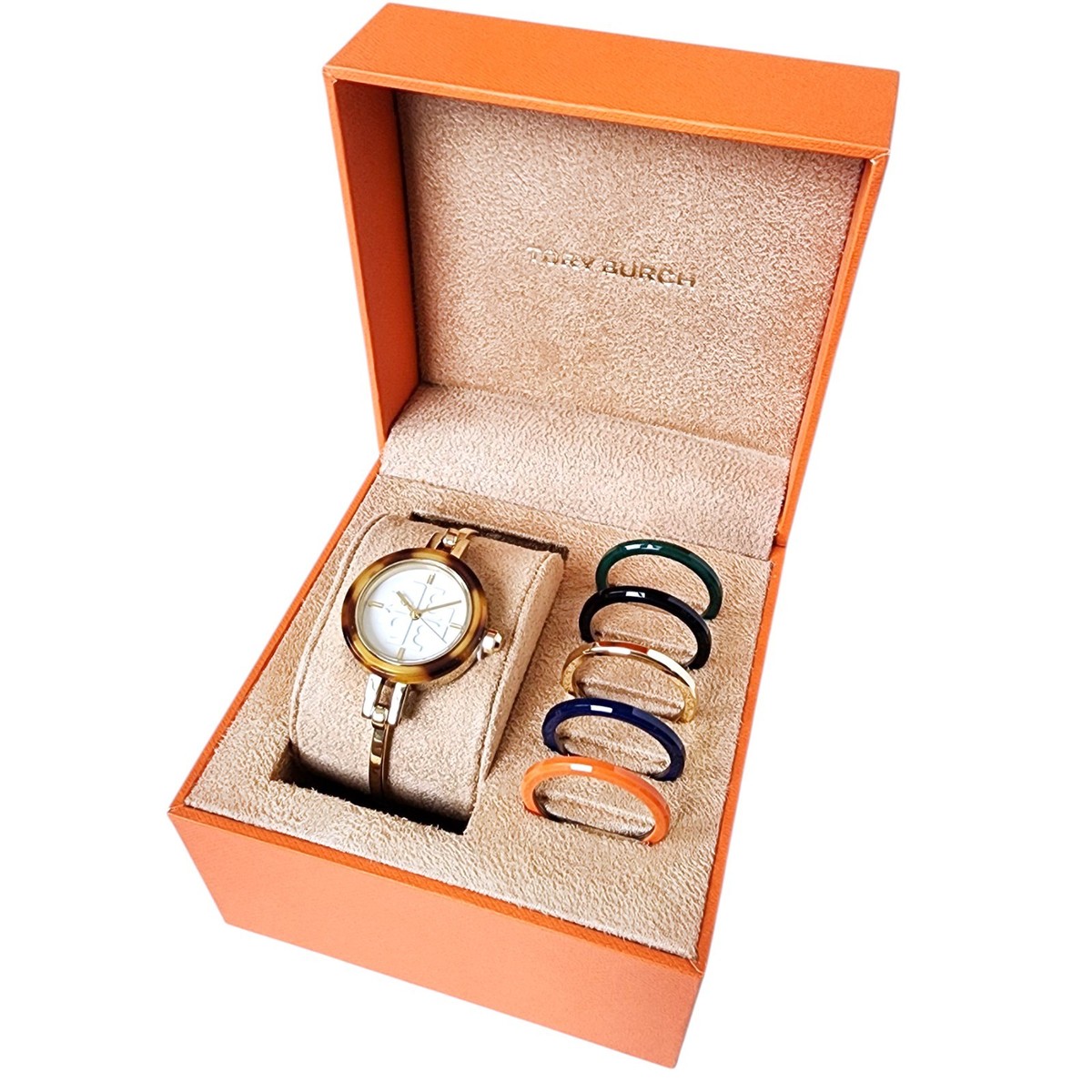 Tory Burch Gigi Small Gold Bangle Watch Gift Set Interchangeable