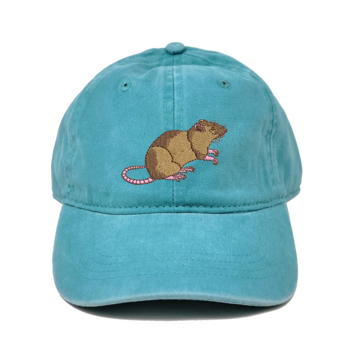 Rat embroidered dad hat, Mouse embroidered baseball cap, custom