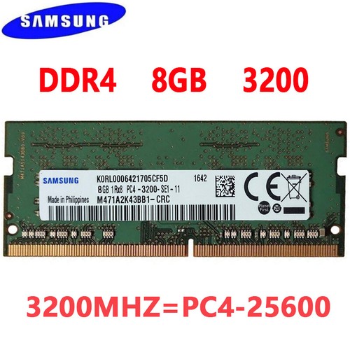 Samsung 8GB DDR4 3200 MHz PC4-25600 Laptop SODIMM 260pin Memory
