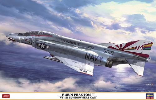 HASEGAWA 1/48 F-4B/N PHANTOM II VF-111 Sundowners CAG US Navy