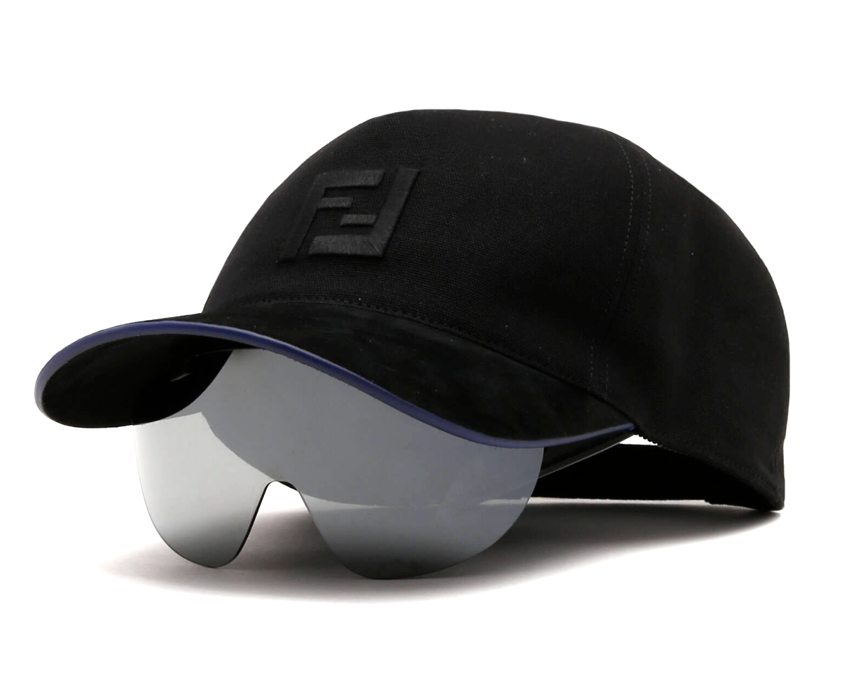 FENDI Eyewear EyeCap D-frame Sunglasses FF Leather-Trimmed