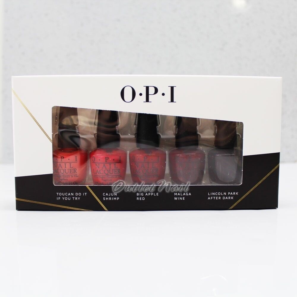 OPI MINI Nail Lacquer Set 5 piece - TREND ON TEN Famous Shades