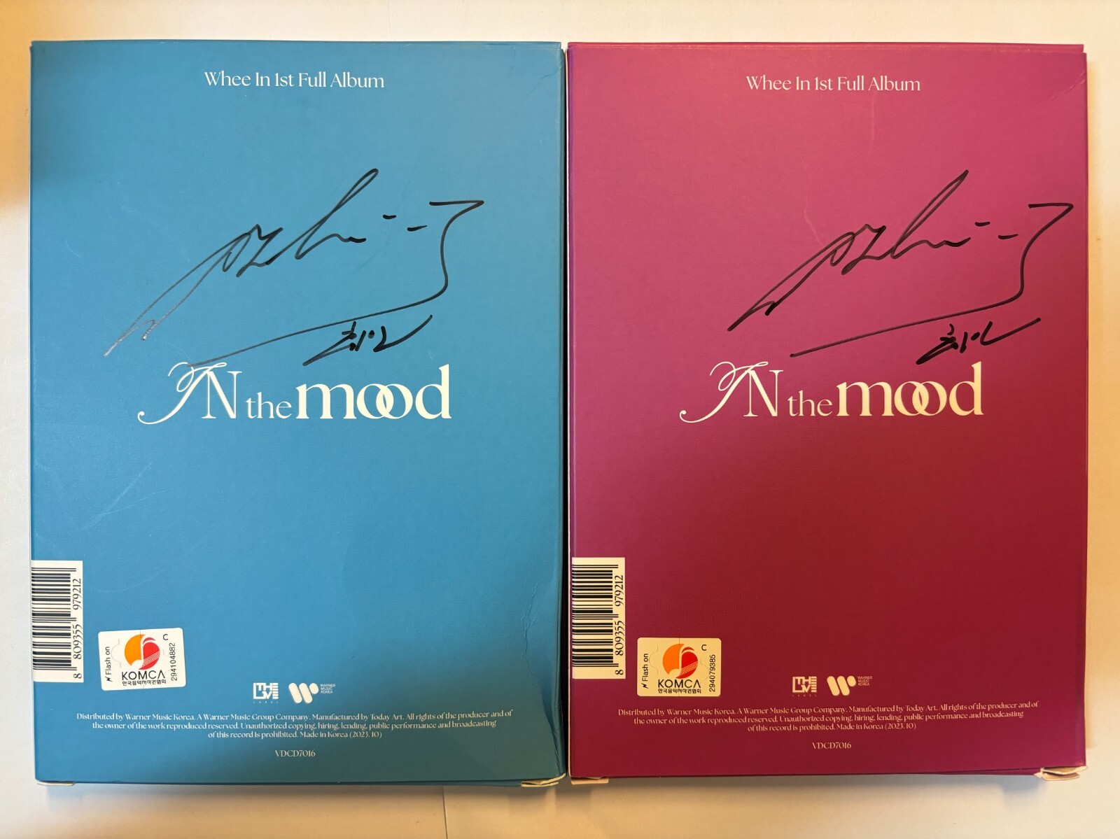 MAMAMOO WHEE IN [IN THE MOOD] Autographed Signed Album Both Ver