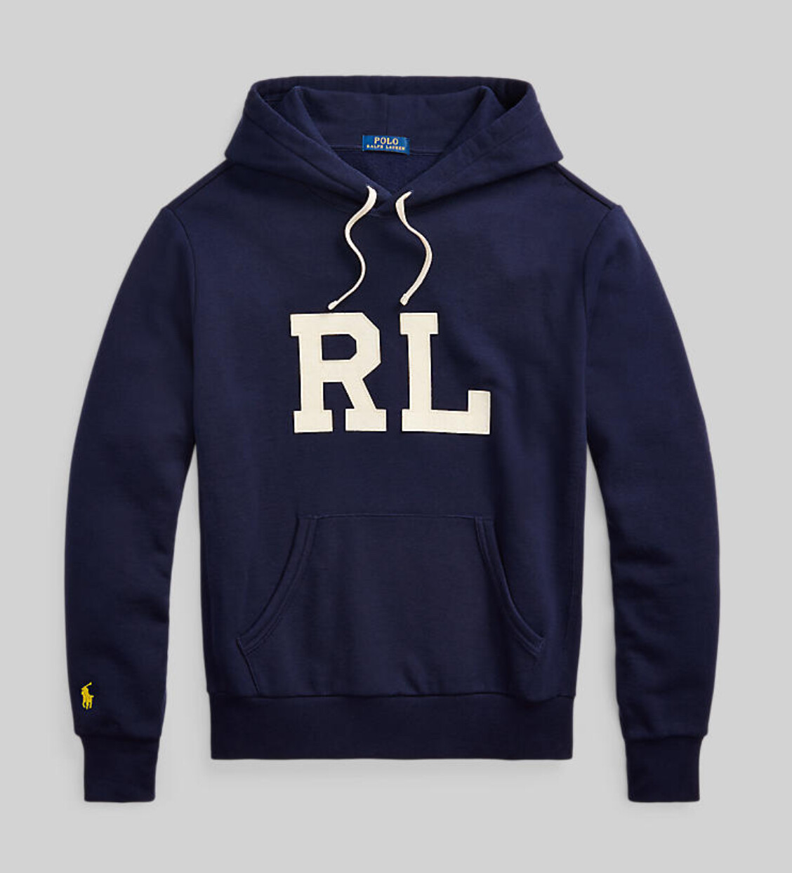 NWT Polo Ralph Lauren Navy Blue RL Monogram Letterman Hoodie